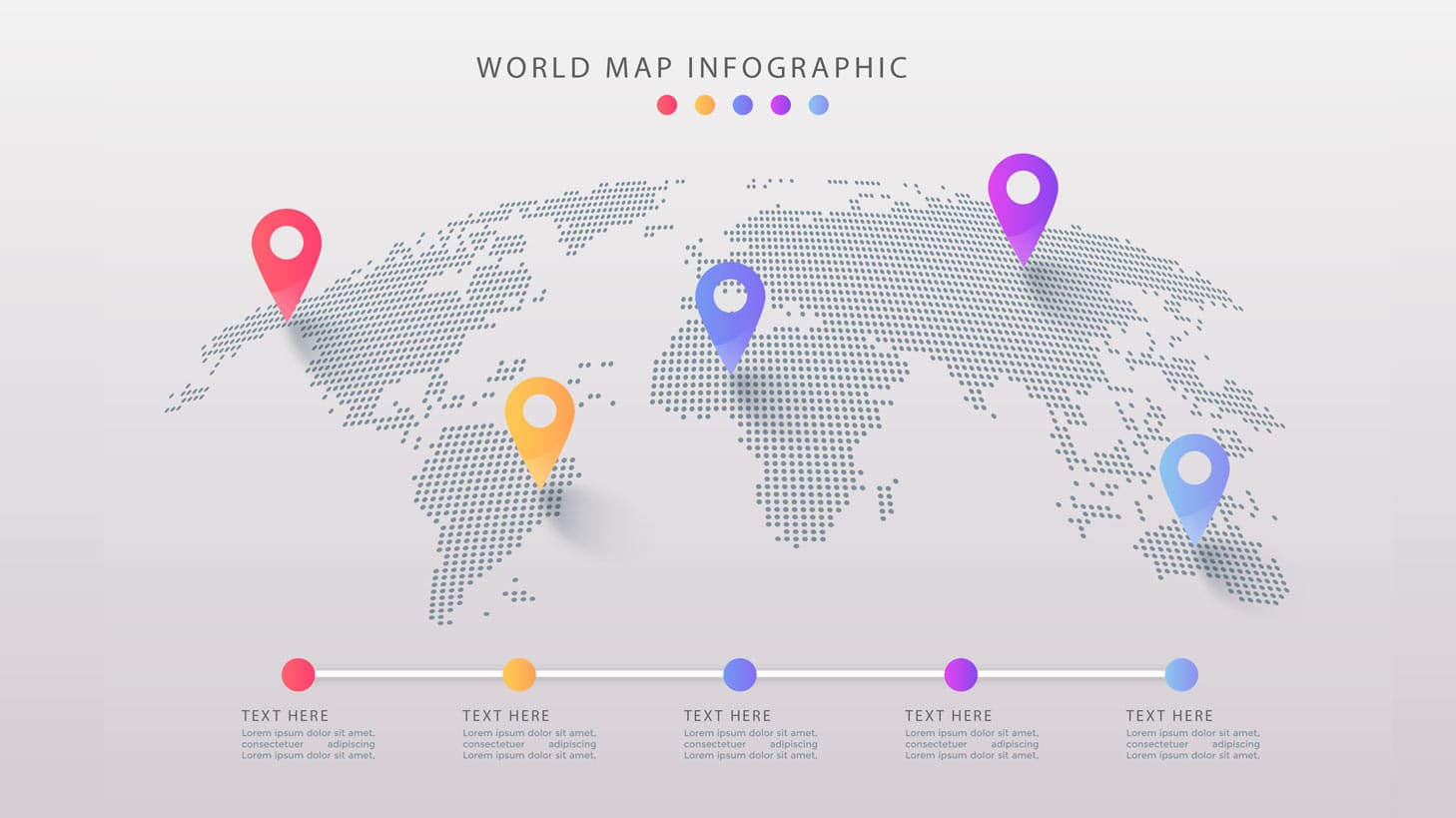 اینفوگرافیک نقشه جهان